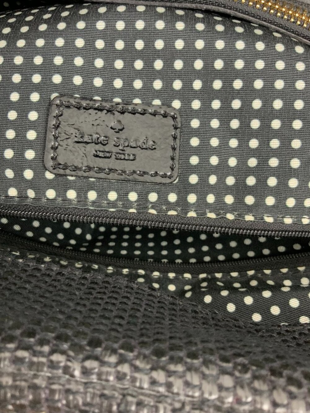 Kate Spade New York Black Quilted Woven Straw Satchel Hand Bag - Picture 9 of 16